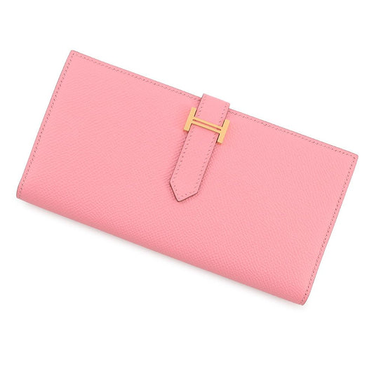 Hermes Wallet Bearn Souffle Depth Yes Rose Confetti Gold Epsom Sold