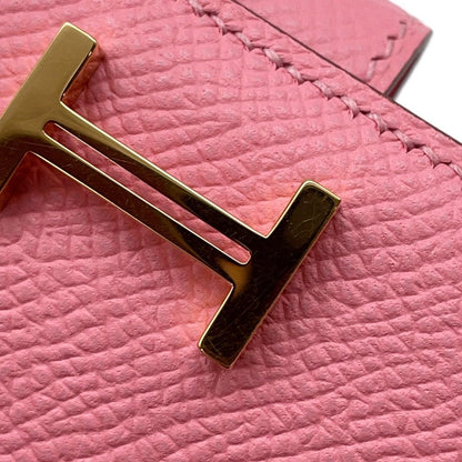 Hermes Wallet Bearn Souffle Depth Yes Rose Confetti Gold Epsom Sold — view 9