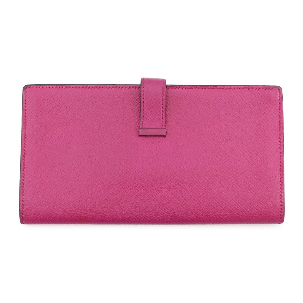 Hermes Wallet Bearn Souffle Depth Yes Rose Purple Silver Epsom — view 3
