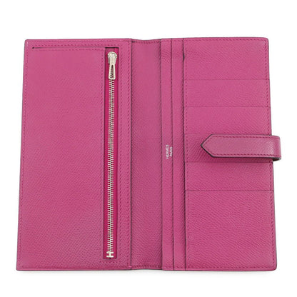 Hermes Wallet Bearn Souffle Depth Yes Rose Purple Silver Epsom — view 4