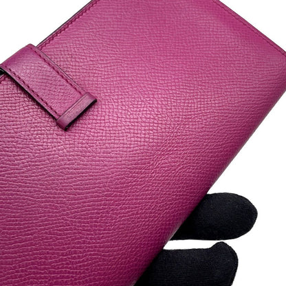 Hermes Wallet Bearn Souffle Depth Yes Rose Purple Silver Epsom — view 7