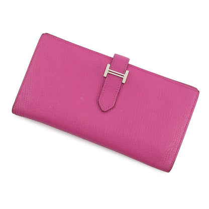Hermes Wallet Bearn Souffle Magnolia Silver Chevre Misor