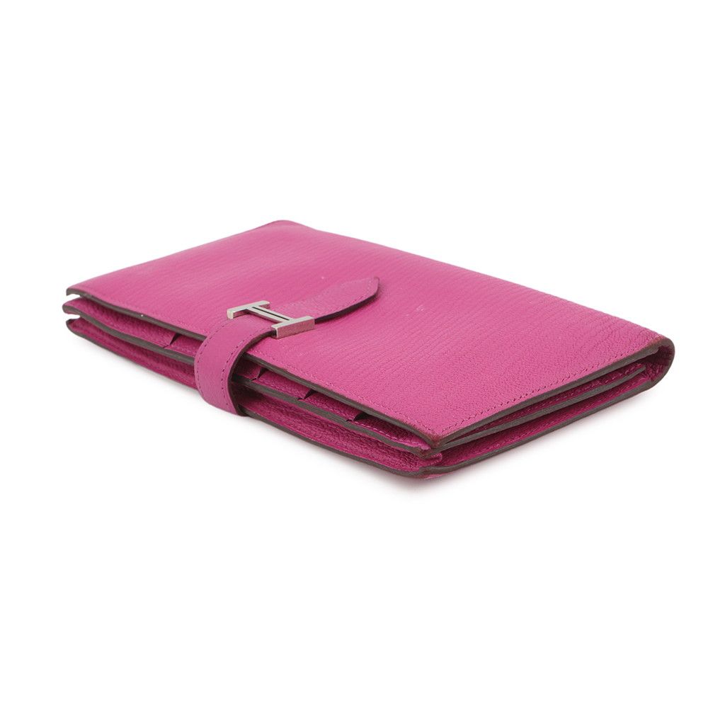 Hermes Wallet Bearn Souffle Magnolia Silver Chevre Misor — view 2