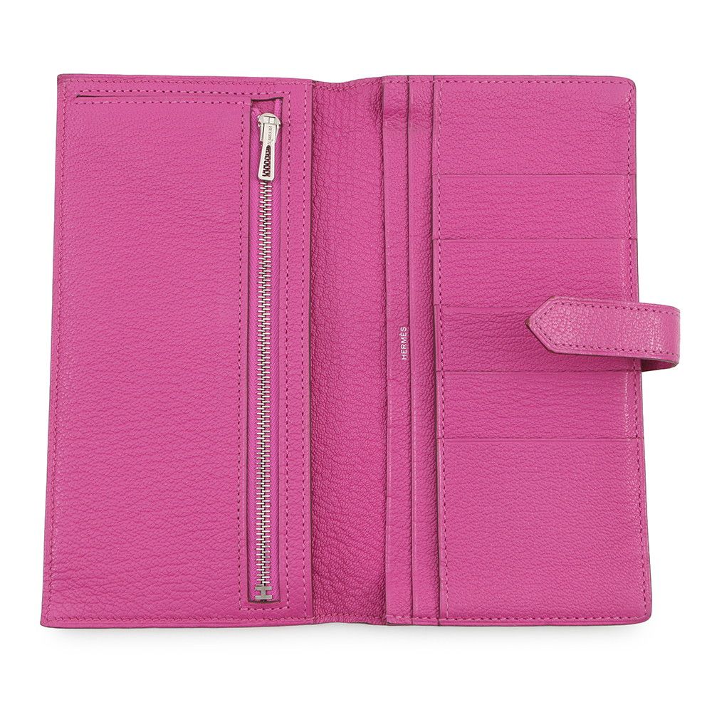 Hermes Wallet Bearn Souffle Magnolia Silver Chevre Misor — view 4