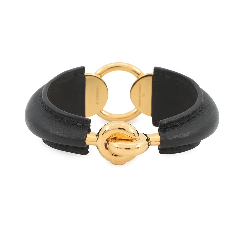 Hermes Bracelet Epi Ur Esquetre Black Gold Swift — view 3
