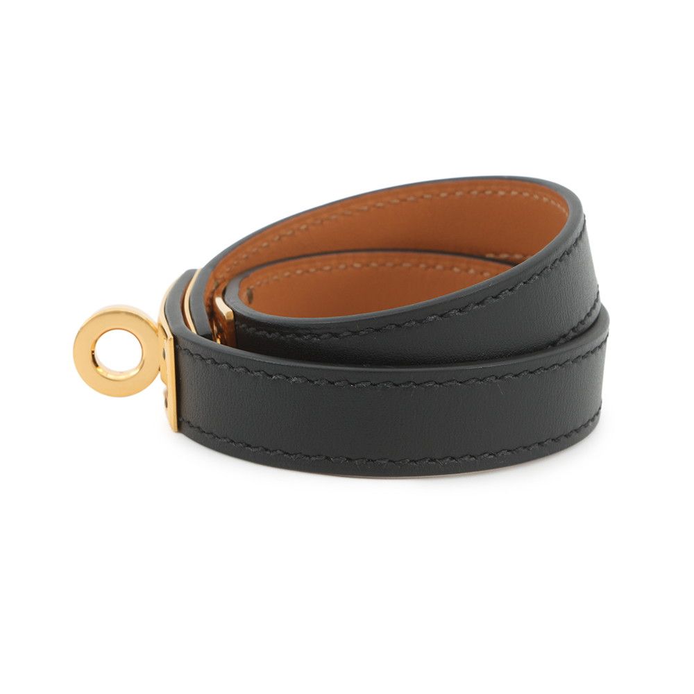 Hermes Bracelet Kelly Double Tour Black Silver Swift — view 2