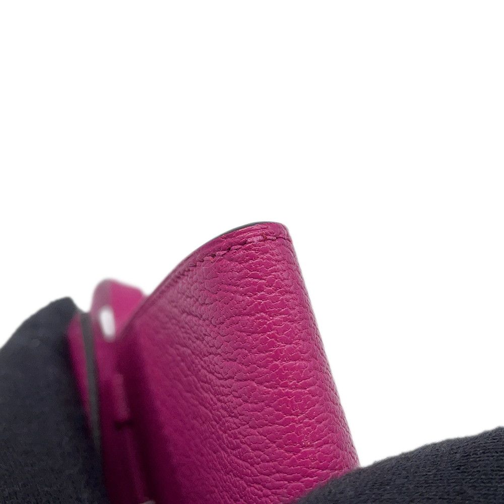 Hermes Wallet Cinetic to Go Rose Purple Silver Chevre Misor — view 7