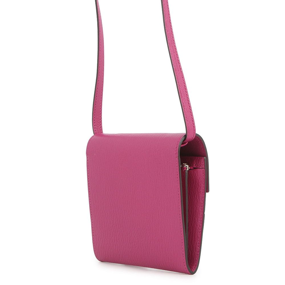 Hermes Wallet Cinetic to Go Rose Purple Silver Chevre Misor — view 2
