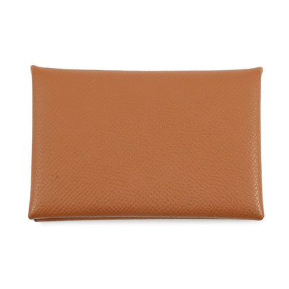 Hermes Card Case Calvi Duo Gold Silver Epsom Business Holder — view 3