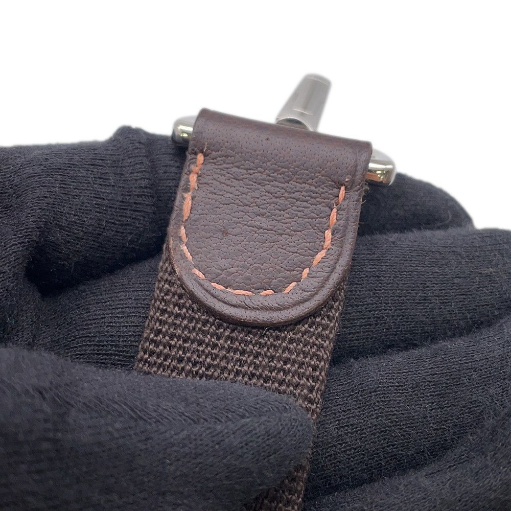 Hermes Shoulder Strap Garden Party TPM Brown Silver Canvas — view 5