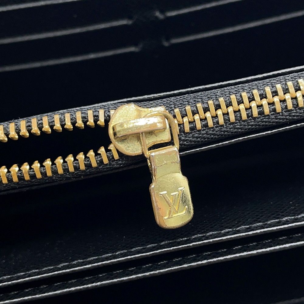 Louis Vuitton Wallet Zippy Monogram Giant Reverse Zip Around Black — view 6