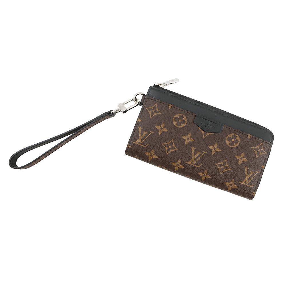 Louis Vuitton Wallet Monogram Macassar Zippy Dragonne Black