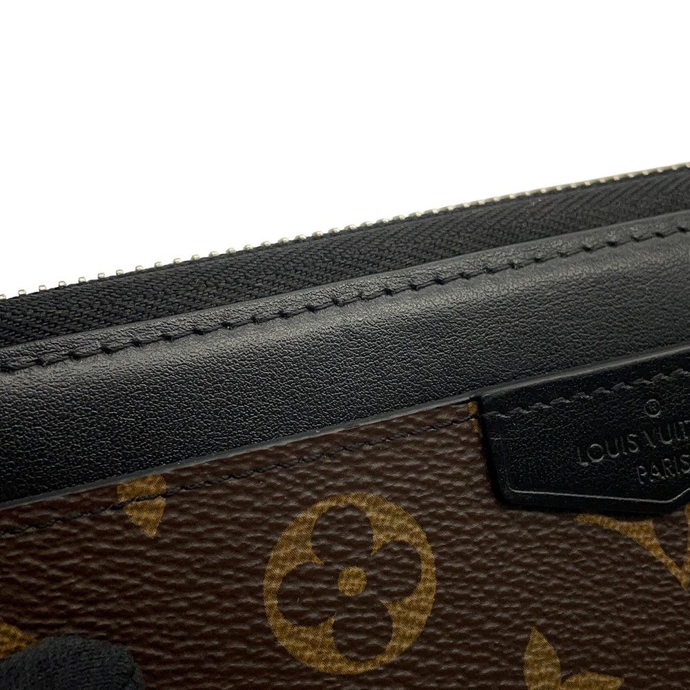 Louis Vuitton Wallet Monogram Macassar Zippy Dragonne Black — view 6
