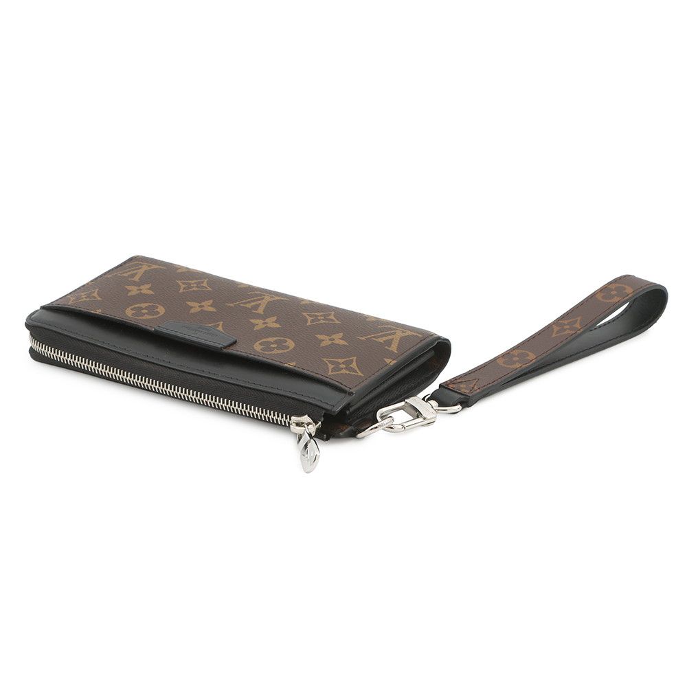 Louis Vuitton Wallet Monogram Macassar Zippy Dragonne Black — view 2