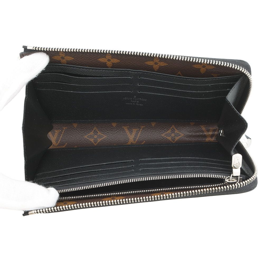 Louis Vuitton Wallet Monogram Macassar Zippy Dragonne Black — view 4