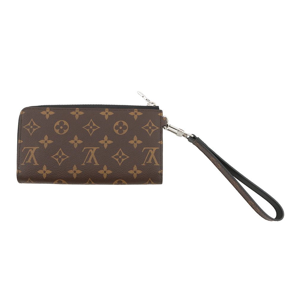 Louis Vuitton Wallet Monogram Macassar Zippy Dragonne Black — view 3