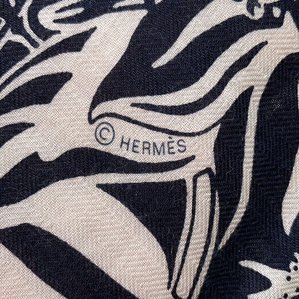 Hermes Shawl Carre 140 Geant Flamingo Party Cashmere Silk Scarf — view 4