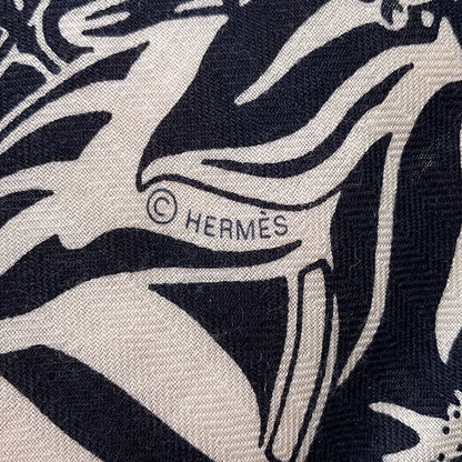 Hermes Shawl Carre 140 Geant Flamingo Party Cashmere Silk Scarf — view 4
