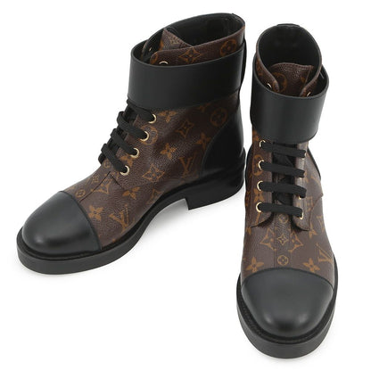 Louis Vuitton Boots Patent Monogram Wonderland Line Ankle 38 Shoes