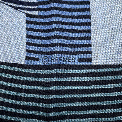 Hermes Scarf Carre 100 Horsewear Spiral Cheval a la Couverture Cashmere Silk — view 3
