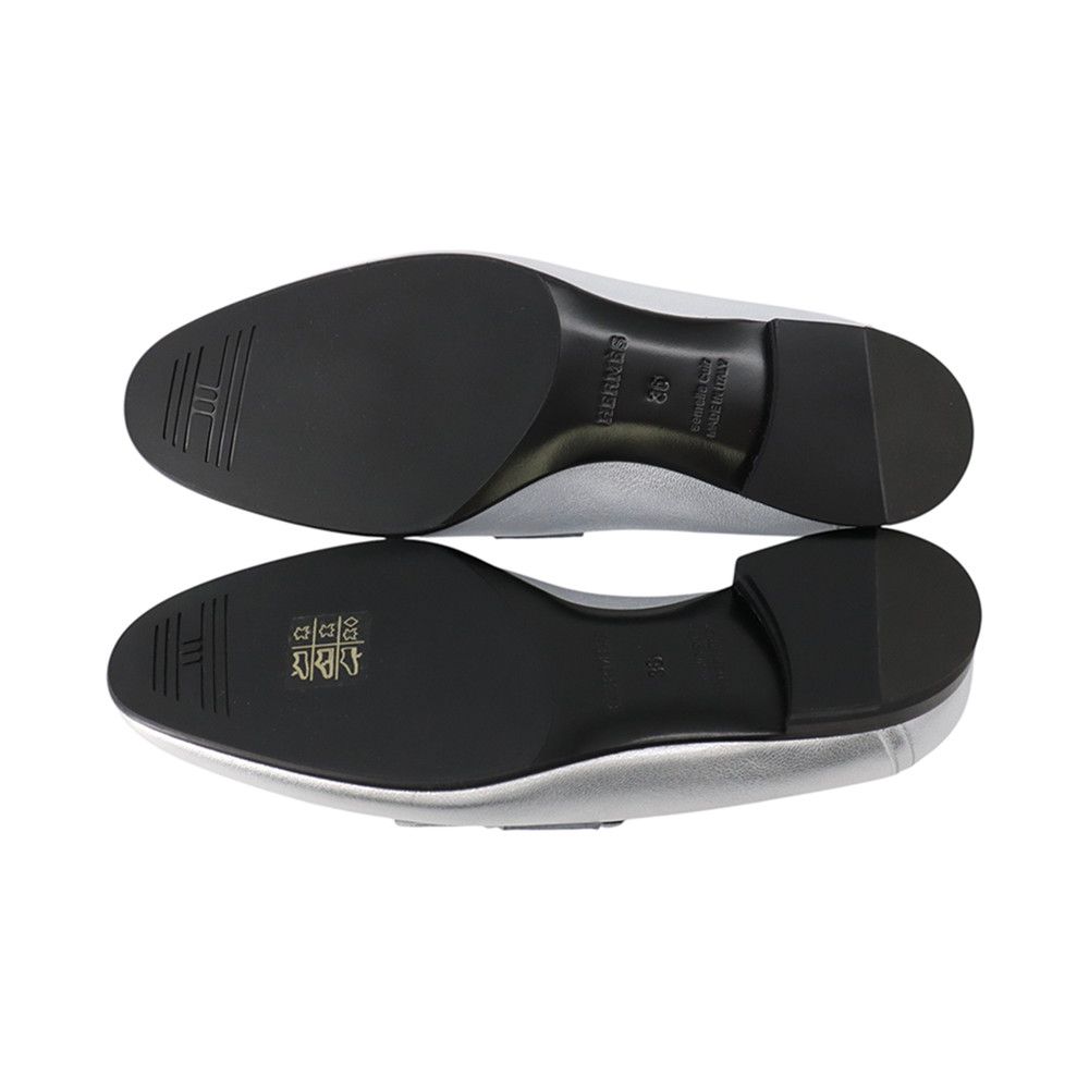 Hermes Moccasins Royale Chevre Metalize 36 Shoes — view 4