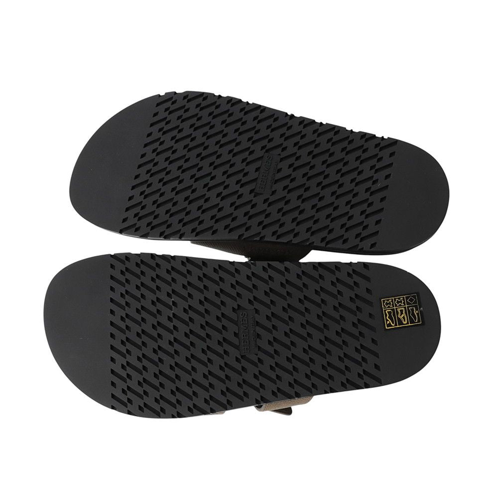 Hermes Sandals Chypre Epsom 37 Shoes Black — view 4