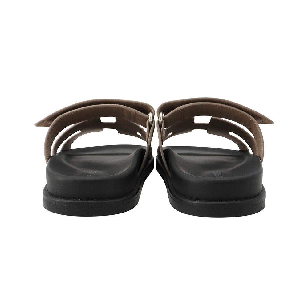 Hermes Sandals Chypre Epsom 37 Shoes Black — view 3