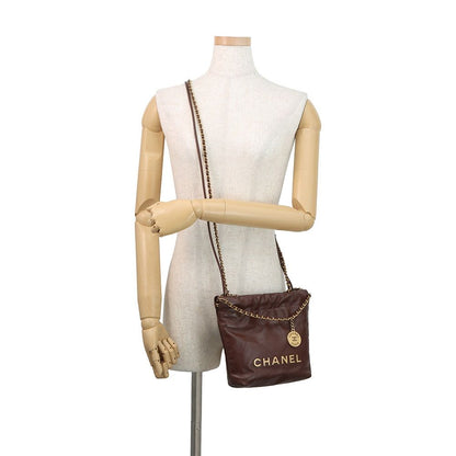 Chanel 22 Mini CC Logo Shiny Calfskin 2-Way Shoulder — view 5