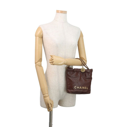 Chanel 22 Mini CC Logo Shiny Calfskin 2-Way Shoulder — view 4