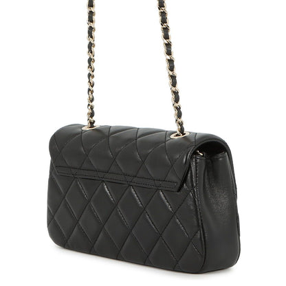 Chanel Chain Shoulder Bag Mini Flap CC Logo Quilted Lambskin Black — view 2