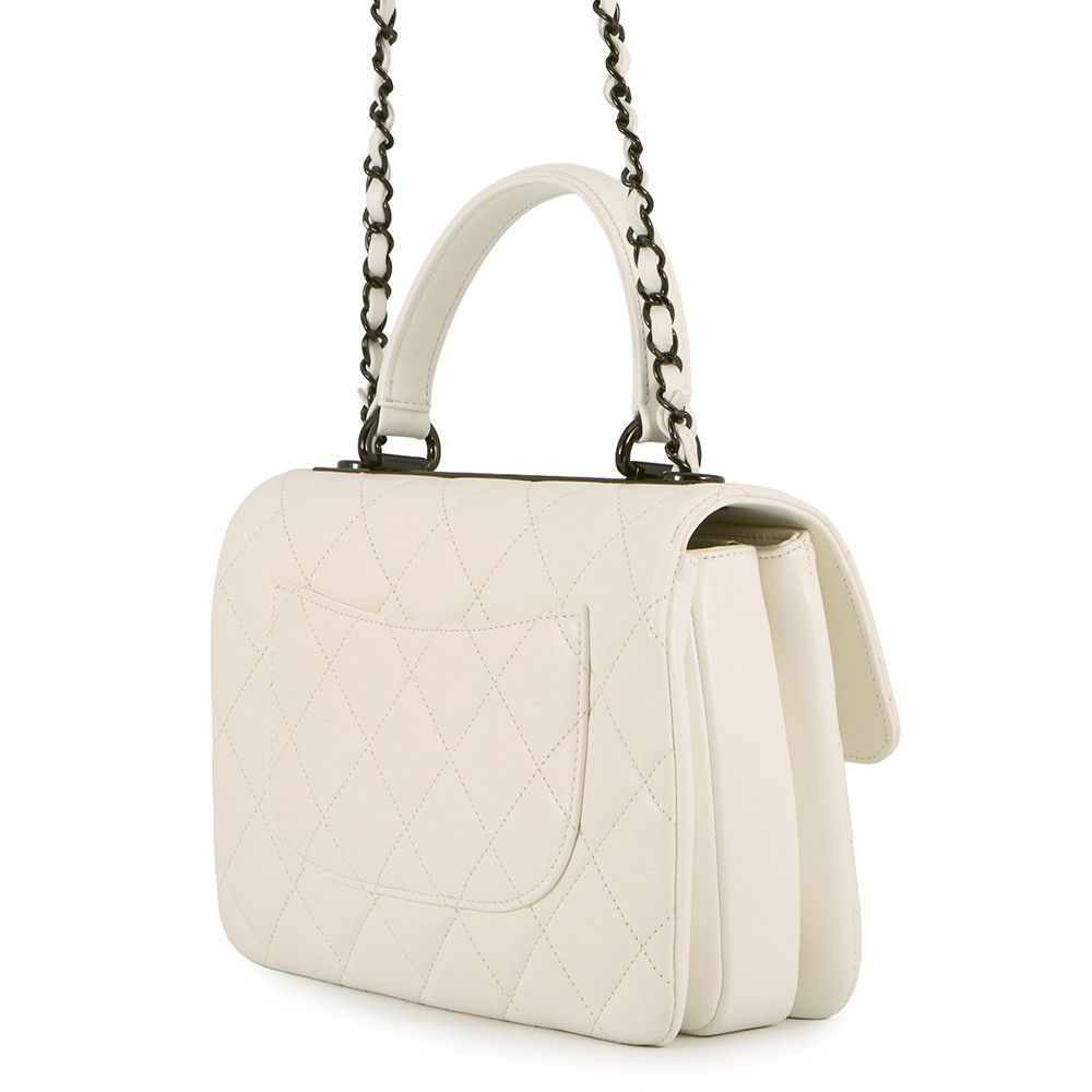 Chanel Handbag CC Logo Quilted Trendy CC Bag 2-Way Chain Shoulder White — view 2