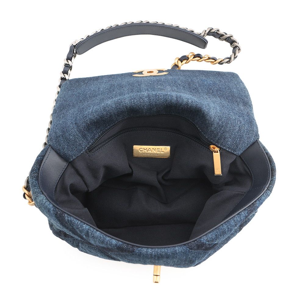 Chanel Chain Shoulder Bag 19 CC Logo Denim 2-Way — view 5