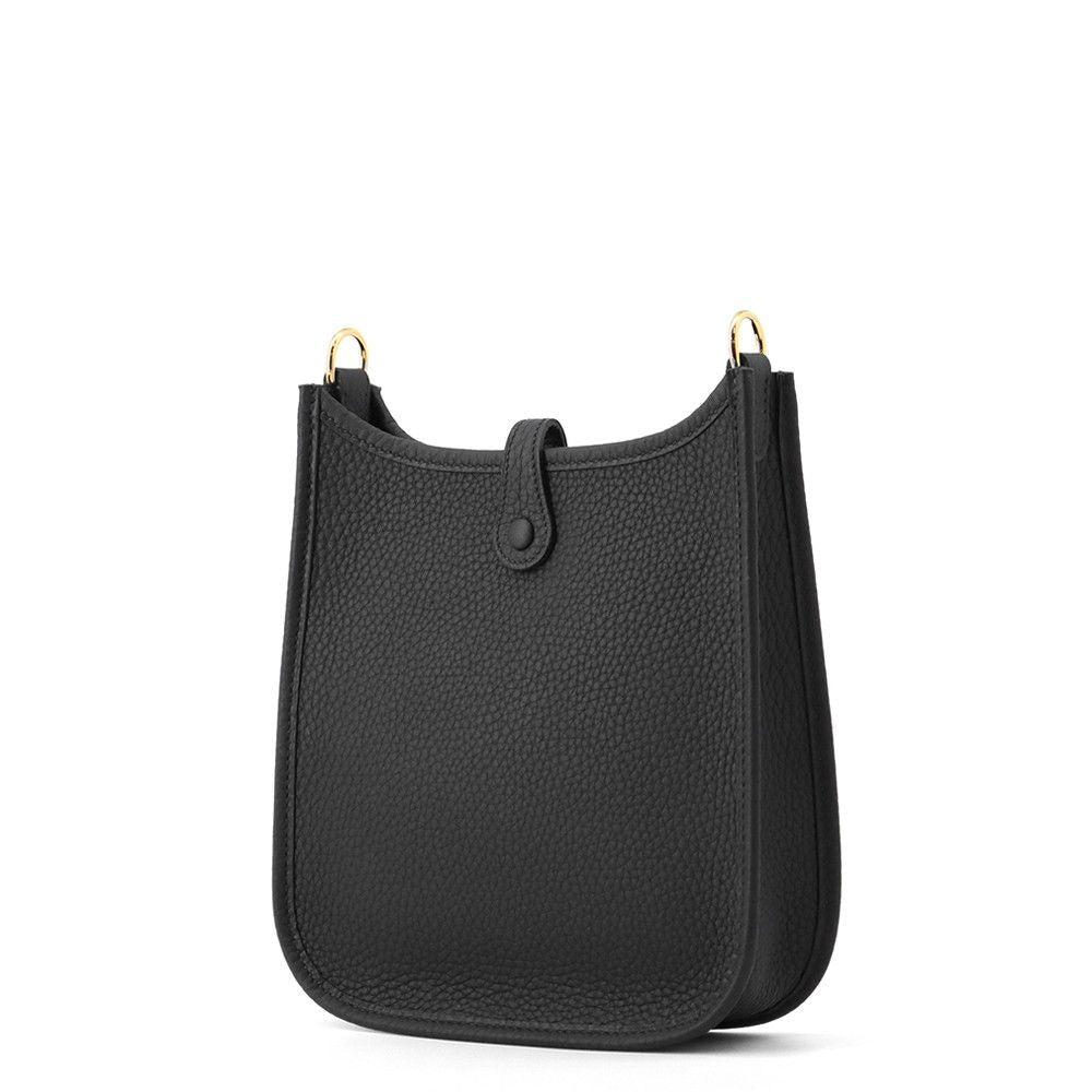 Hermes Evelyne TPM 85 cm Amazon Black Gold Taurillon Clemence Handbag — view 2