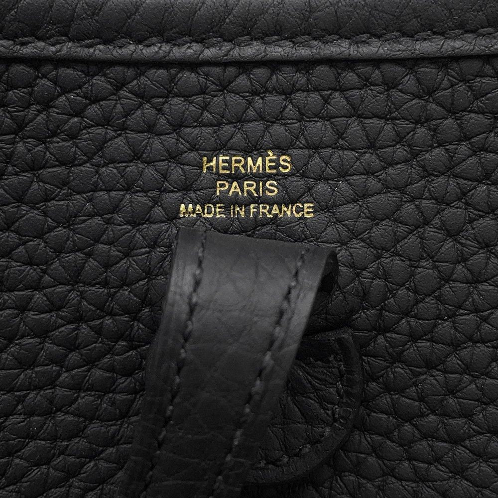 Hermes Evelyne TPM 85 cm Amazon Black Gold Taurillon Clemence Handbag — view 5