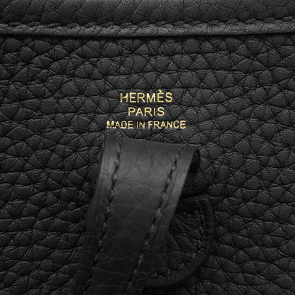 Hermes Evelyne TPM 85 cm Amazon Black Gold Taurillon Clemence Handbag — view 5