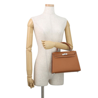 Hermes Handbag Kelly 25 Sellier Gold Silver Epsom 2-Way — view 4