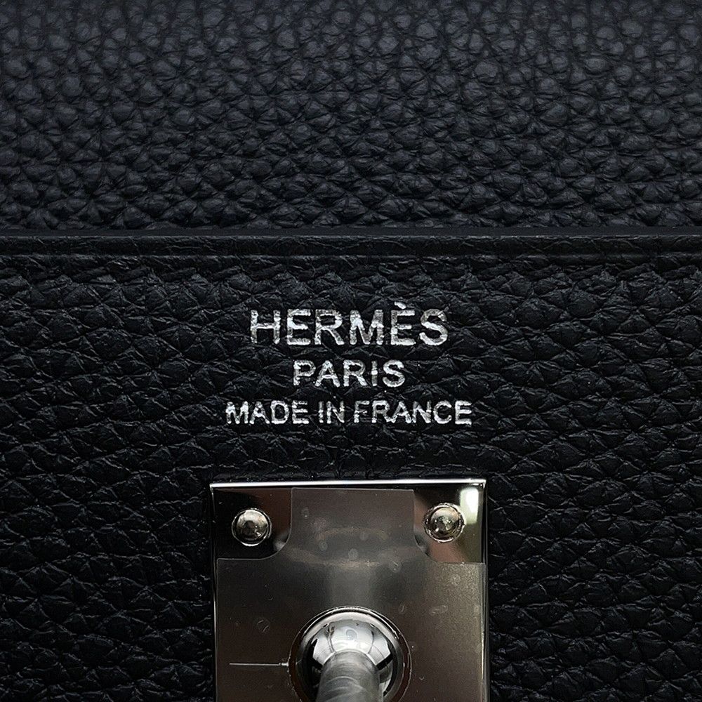 Hermes Handbag Kelly 25 Retourne Black Silver Togo 2-Way — view 6