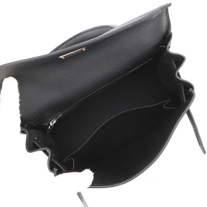 Hermes Handbag Kelly 25 Retourne Black Silver Togo 2-Way — view 5