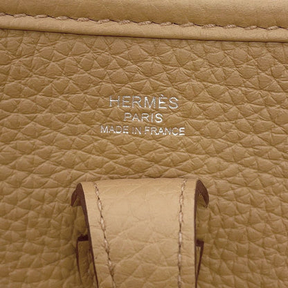 Hermes Shoulder Bag Evelyne 3 23 Biscuit Silver Taurillon Clemence — view 9