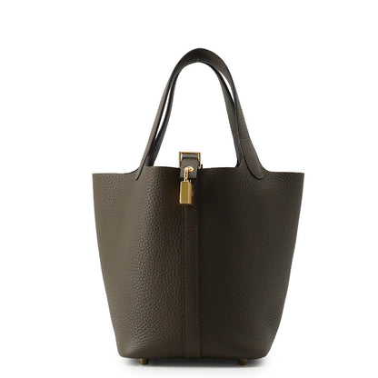 Hermes Handbag Picotin Lock PM Vert Roden Gold Taurillon Clemence