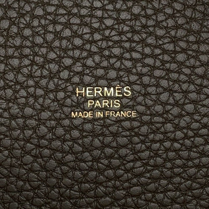 Hermes Handbag Picotin Lock PM Vert Roden Gold Taurillon Clemence — view 6