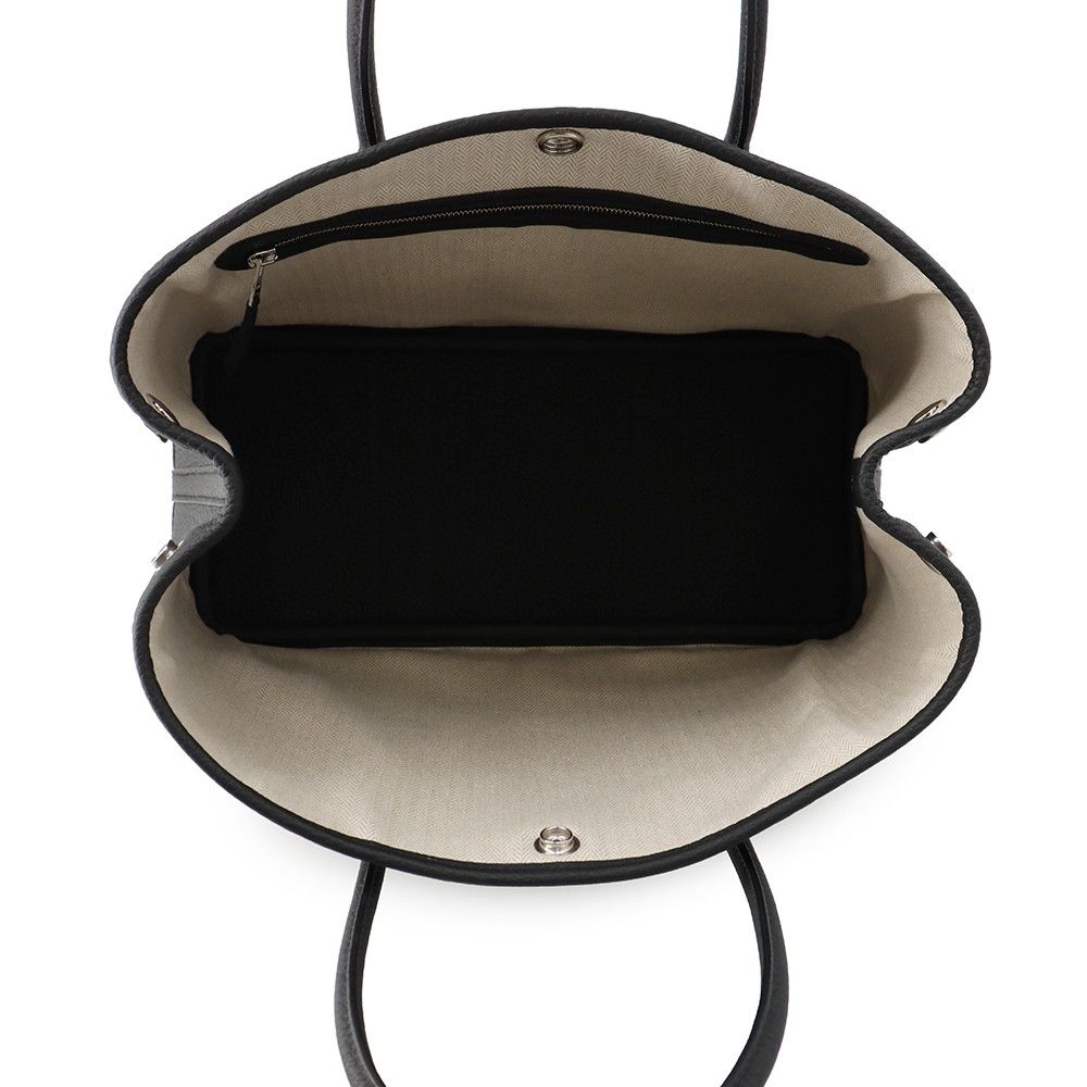 Hermes Tote Garden Party TPM Black Silver Negonda — view 5