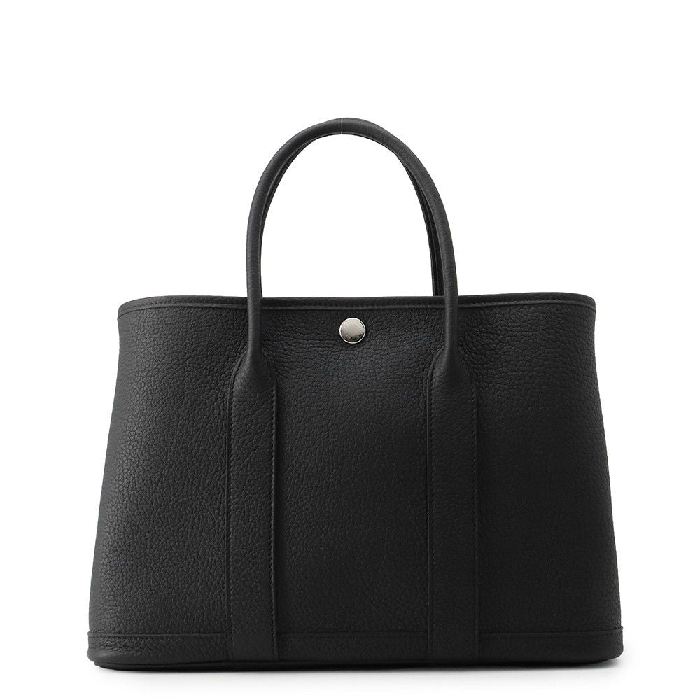 Hermes Tote Garden Party TPM Black Silver Negonda