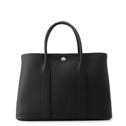 Hermes Tote Garden Party TPM Black Silver Negonda