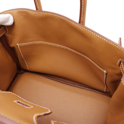 Hermes Birkin 25 Gold Silver Togo Handbag — view 6
