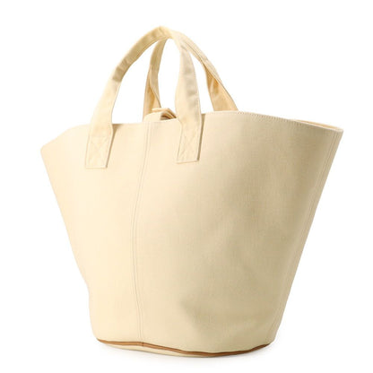 Hermes Tote Pannier de Plage PM Ivory Silver Canvas — view 2