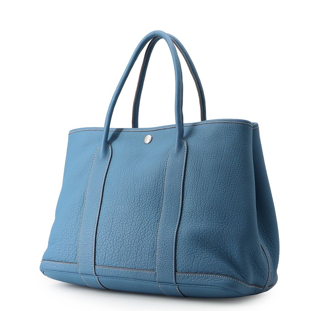 Hermes Tote Garden Party PM Azur Silver Negonda — view 2