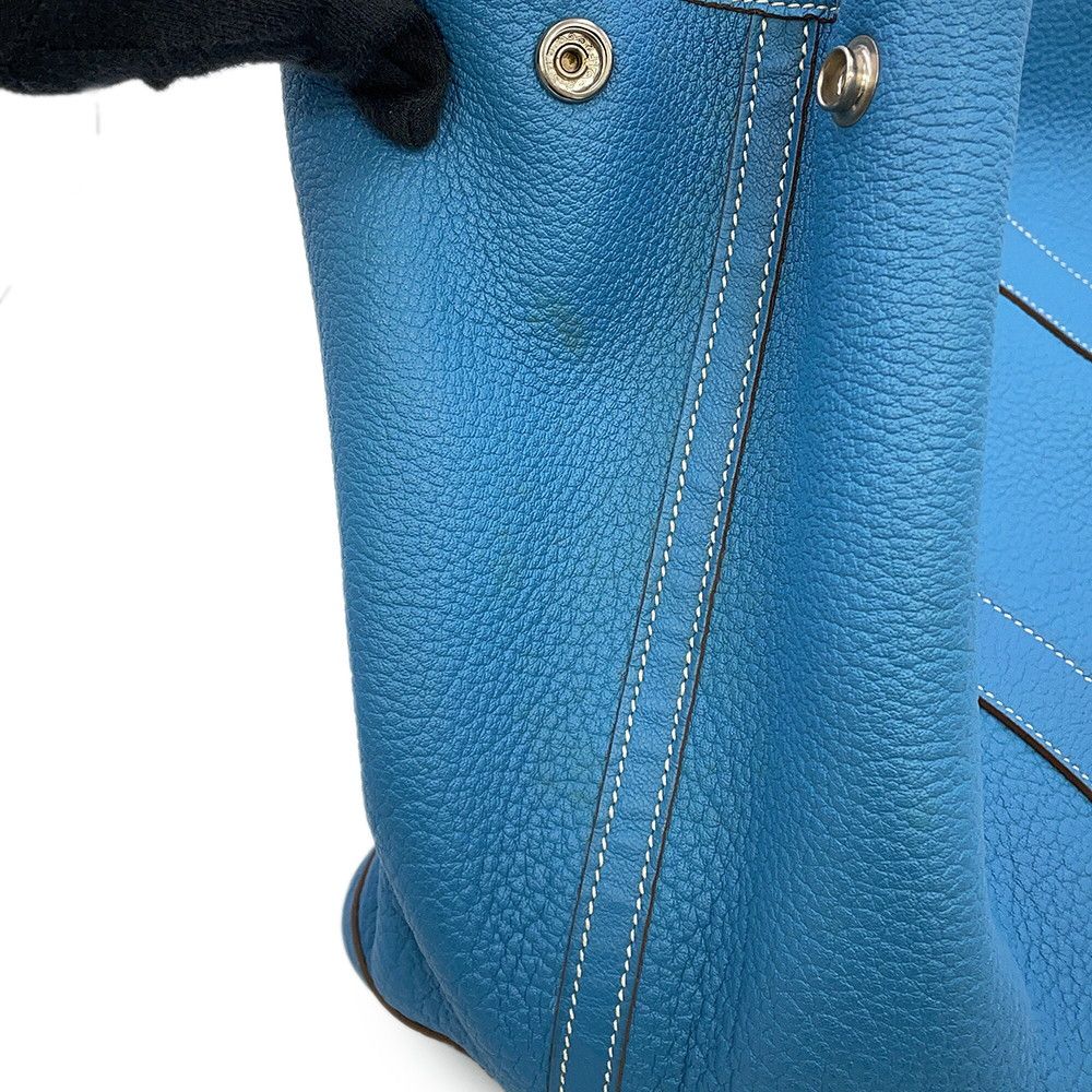 Hermes Tote Garden Party PM Azur Silver Negonda — view 7
