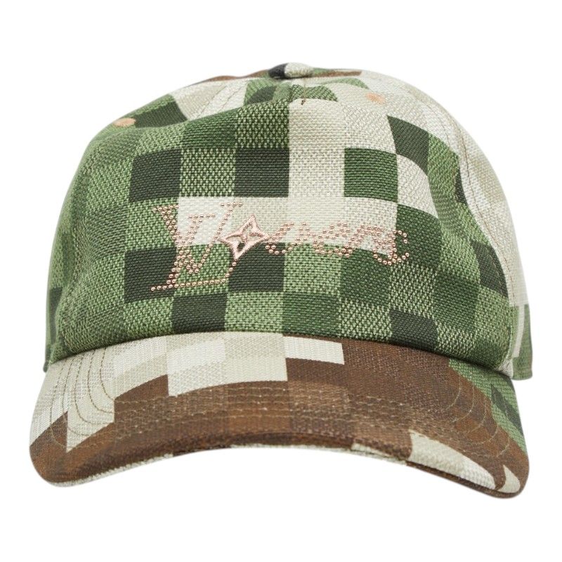 Louis Vuitton Damoflage Cap Baseball Cap Green Multicolor Cotton 1