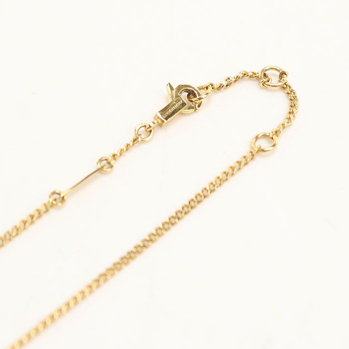 Celine Rhinestone Triomphe Necklace Metal — view 4